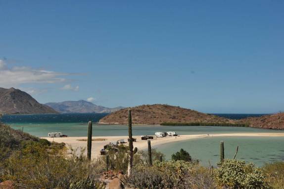 A magnífica praia de Requesón, próxima a Mulegé, na Baja Califórnia - México